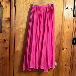 Pink Pleated Skirt, Lined